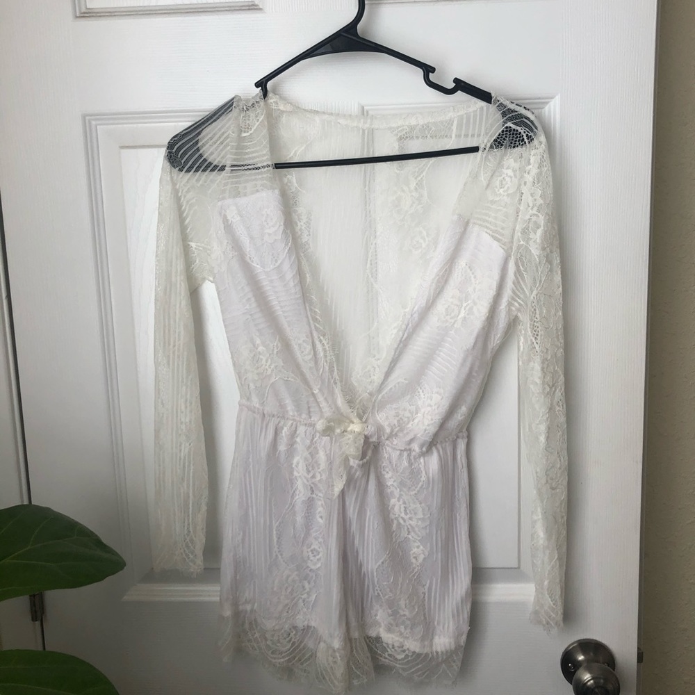 White lace romper